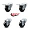 Service Caster 3 Inch Hard Rubber Wheel Swivel Bolt Hole Caster Set with 2 Total Lock Brake SCC SCC-BHTTL20S314-HRS-2-S-2 - alternate 5